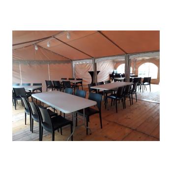 voor communiefeest of lentefeest,huur deze tent, wij leveren het volgende